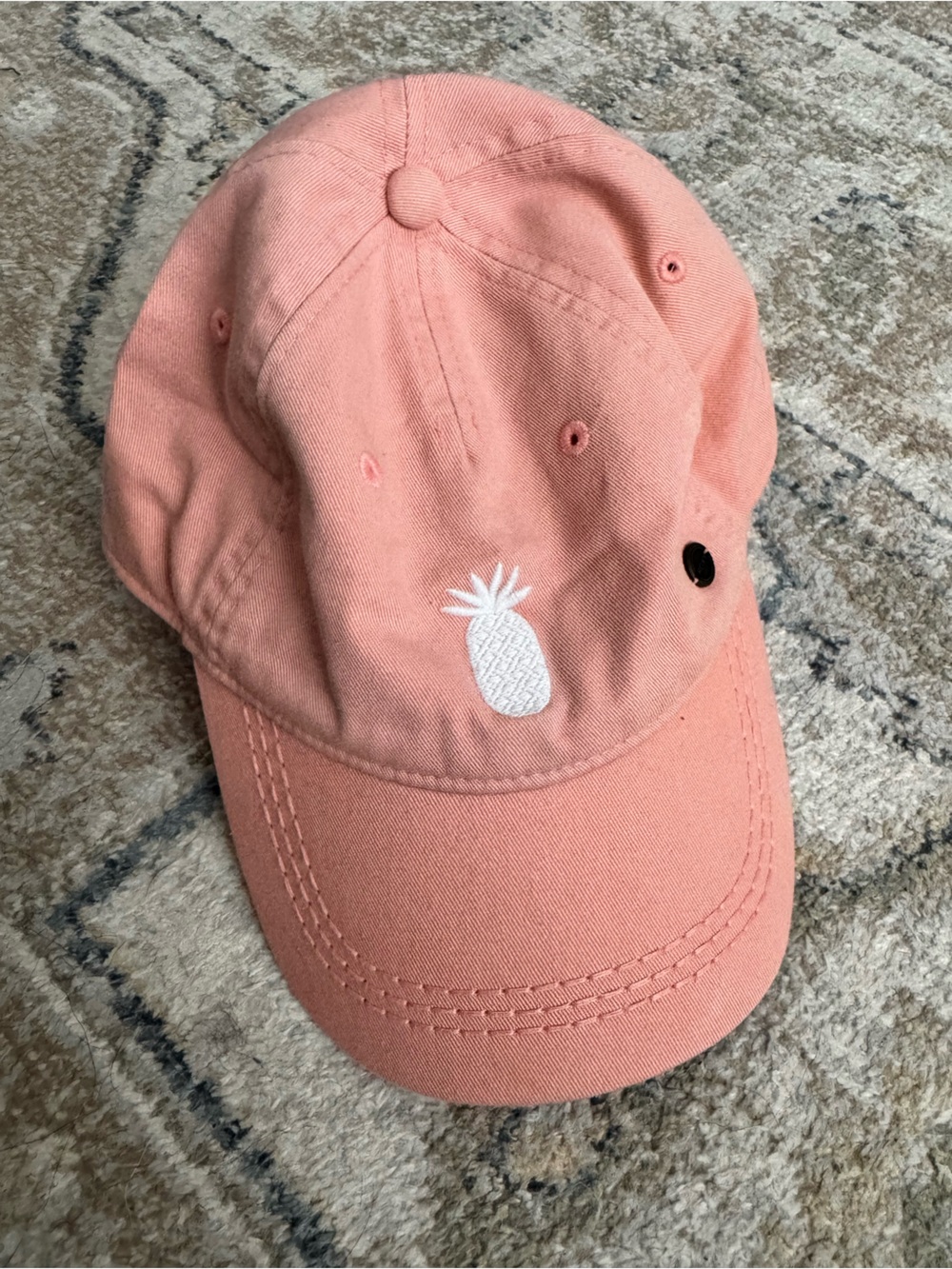 Roxy Peach Pineapple Embroidered Baseball Cap
